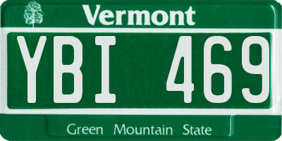 VT license plate YBI469