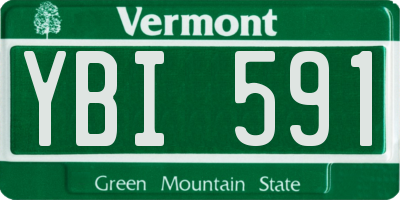 VT license plate YBI591