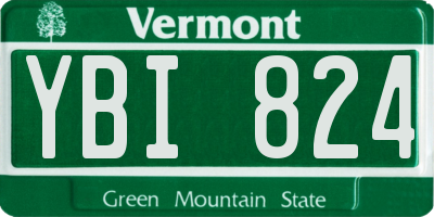 VT license plate YBI824