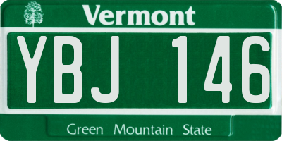 VT license plate YBJ146