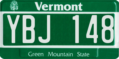 VT license plate YBJ148