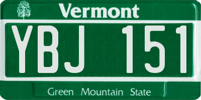 VT license plate YBJ151