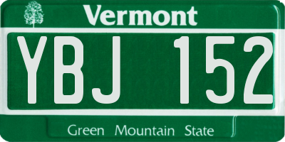VT license plate YBJ152