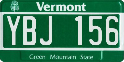 VT license plate YBJ156