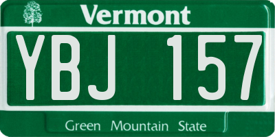 VT license plate YBJ157