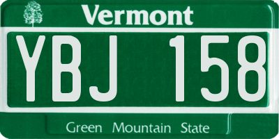 VT license plate YBJ158