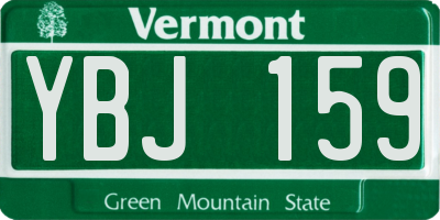 VT license plate YBJ159
