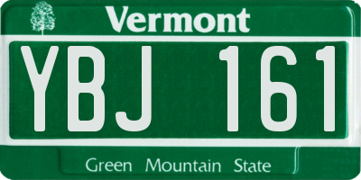 VT license plate YBJ161