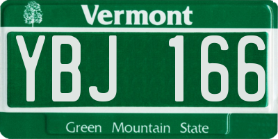 VT license plate YBJ166