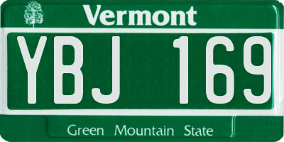 VT license plate YBJ169