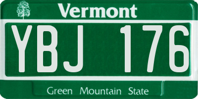 VT license plate YBJ176