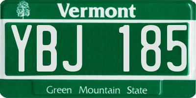 VT license plate YBJ185