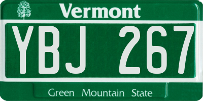 VT license plate YBJ267