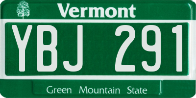 VT license plate YBJ291