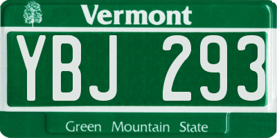 VT license plate YBJ293
