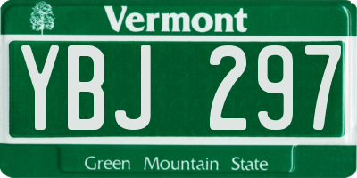VT license plate YBJ297