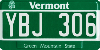 VT license plate YBJ306