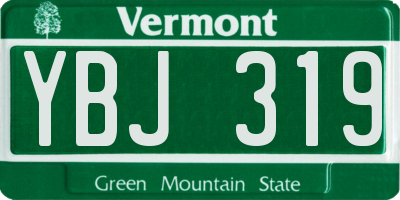 VT license plate YBJ319