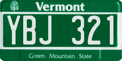 VT license plate YBJ321