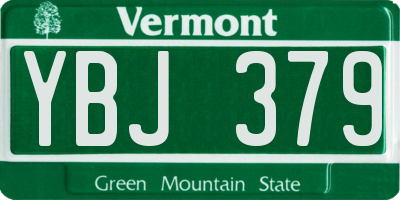 VT license plate YBJ379