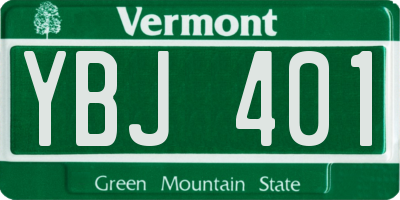 VT license plate YBJ401