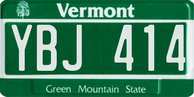 VT license plate YBJ414