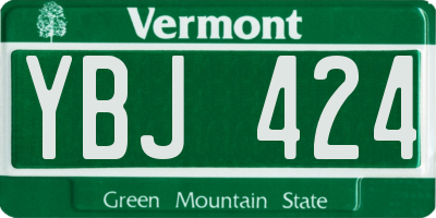 VT license plate YBJ424