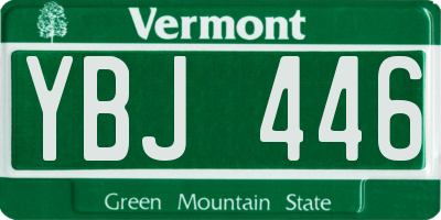 VT license plate YBJ446