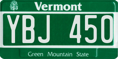 VT license plate YBJ450