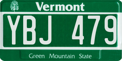VT license plate YBJ479