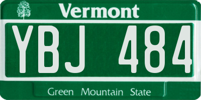 VT license plate YBJ484