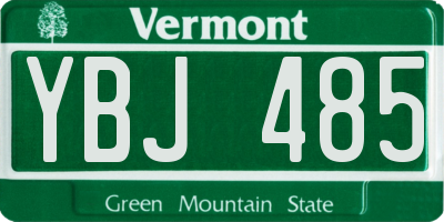 VT license plate YBJ485
