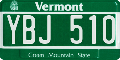VT license plate YBJ510