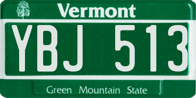 VT license plate YBJ513
