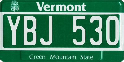 VT license plate YBJ530
