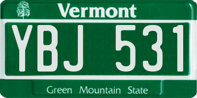 VT license plate YBJ531