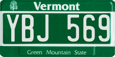 VT license plate YBJ569