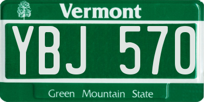 VT license plate YBJ570