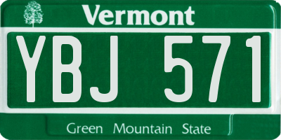 VT license plate YBJ571