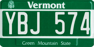 VT license plate YBJ574