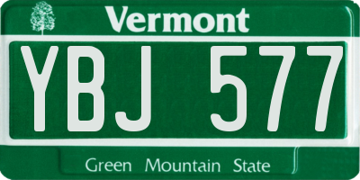 VT license plate YBJ577