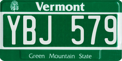 VT license plate YBJ579