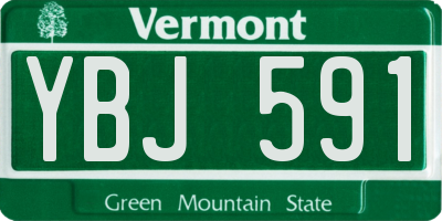 VT license plate YBJ591