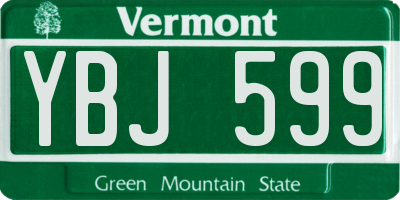 VT license plate YBJ599