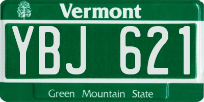 VT license plate YBJ621