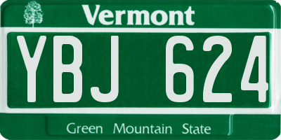 VT license plate YBJ624
