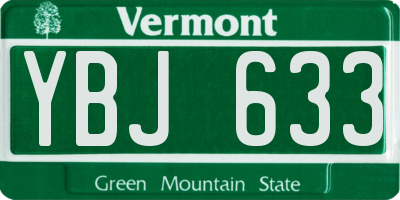 VT license plate YBJ633
