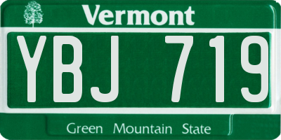 VT license plate YBJ719