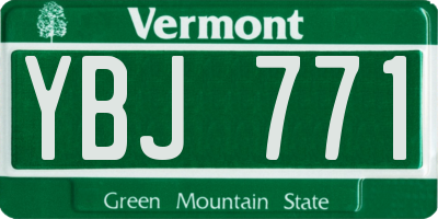 VT license plate YBJ771