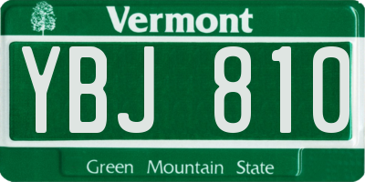 VT license plate YBJ810